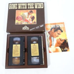Gone With The Wind VHS Set W/ Deluxe Souvenir Program Booklet Videophonic